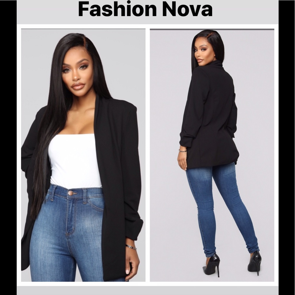 The Celine Blazer - Black Fashion Nova NWT